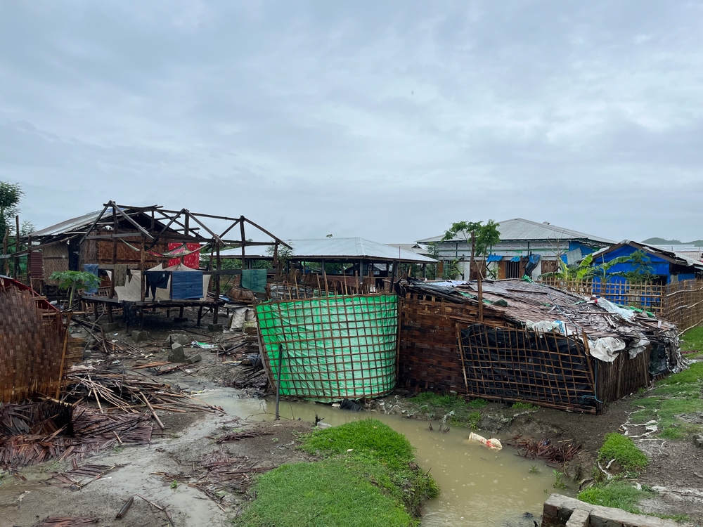 A Nout Ye camp, more than a month after Cyclone Mocha