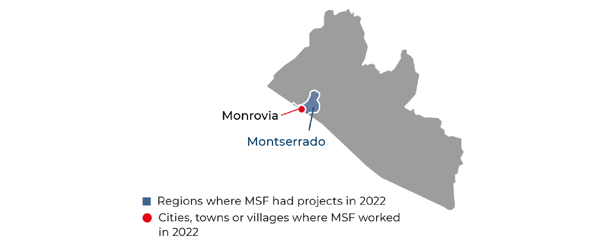 MSF Liberia map