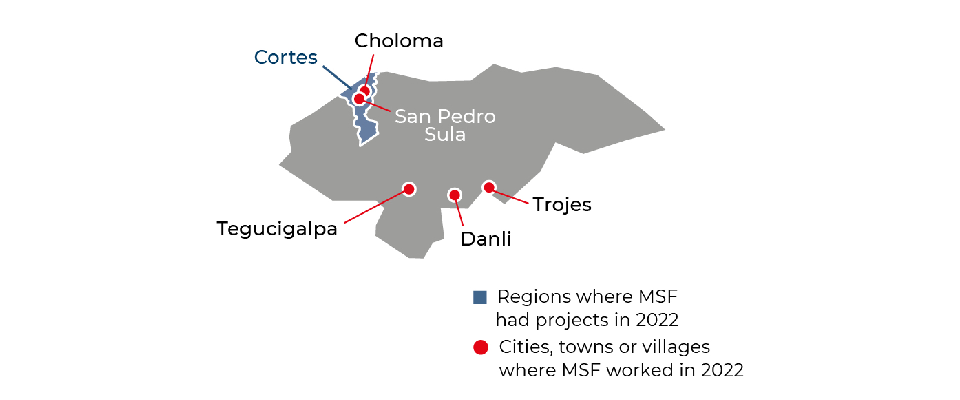 Honduras MSF map