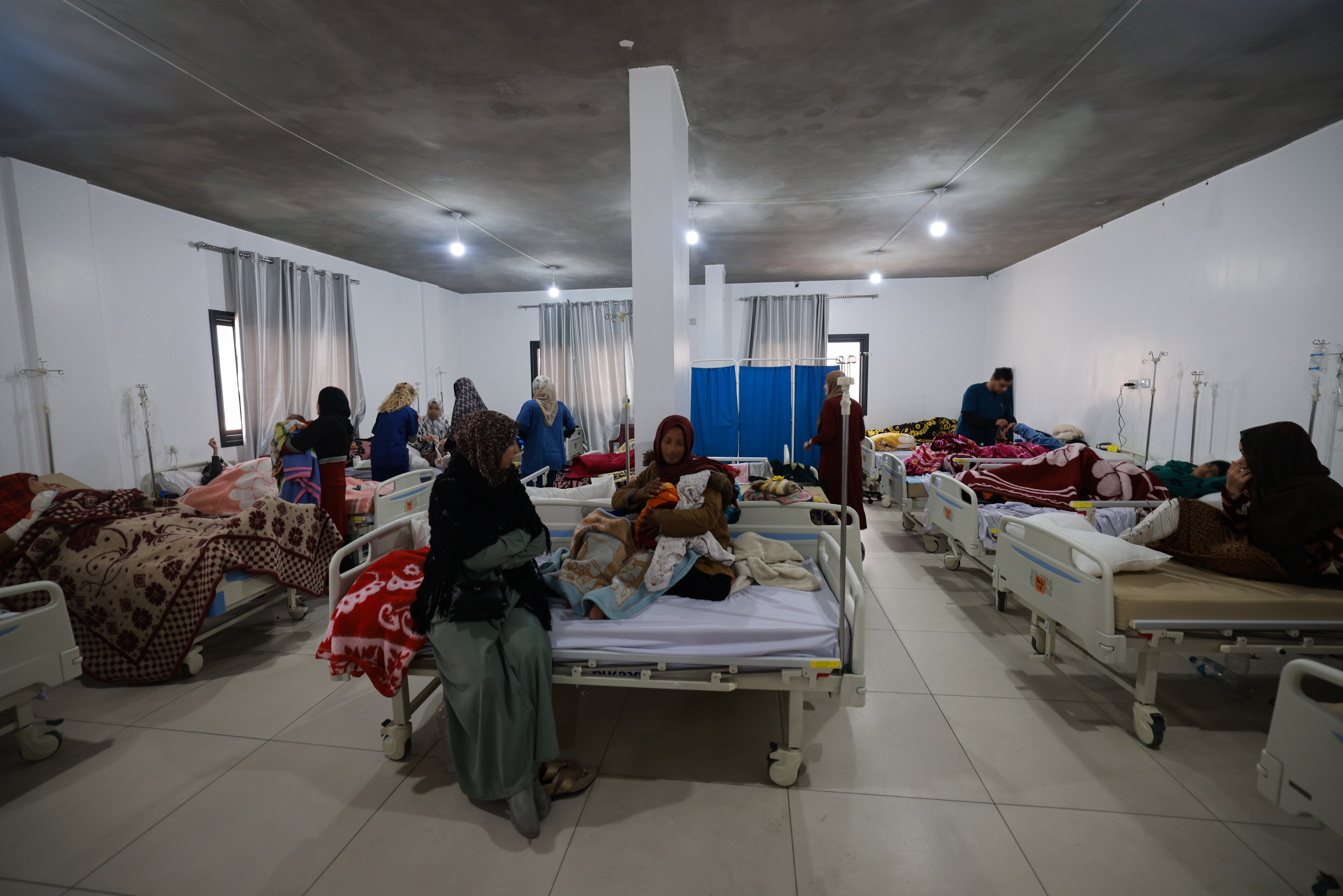 Rafah Indonesian Field Hospital hospitalisation room.