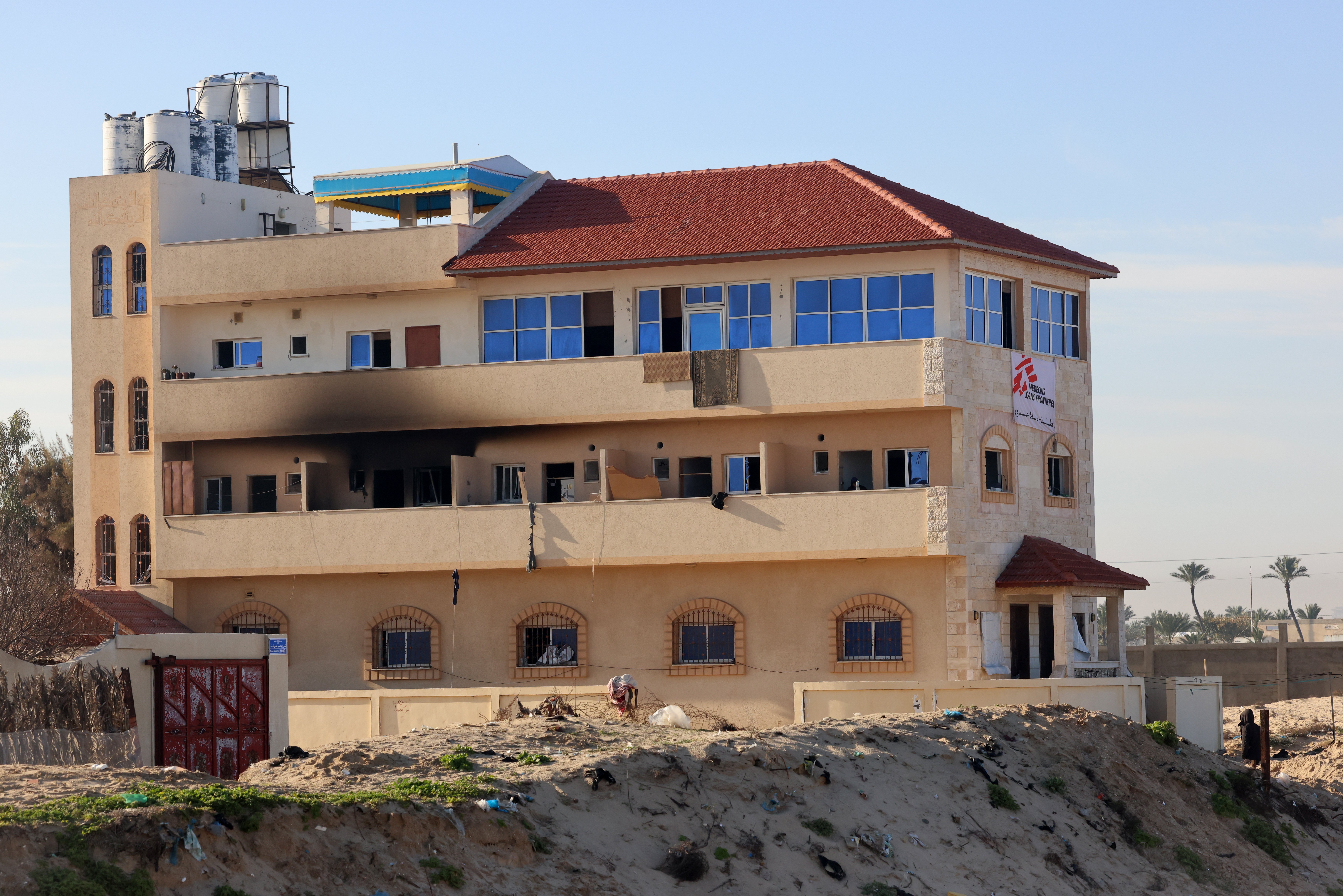 MSF shelter after attack by Israeli forces