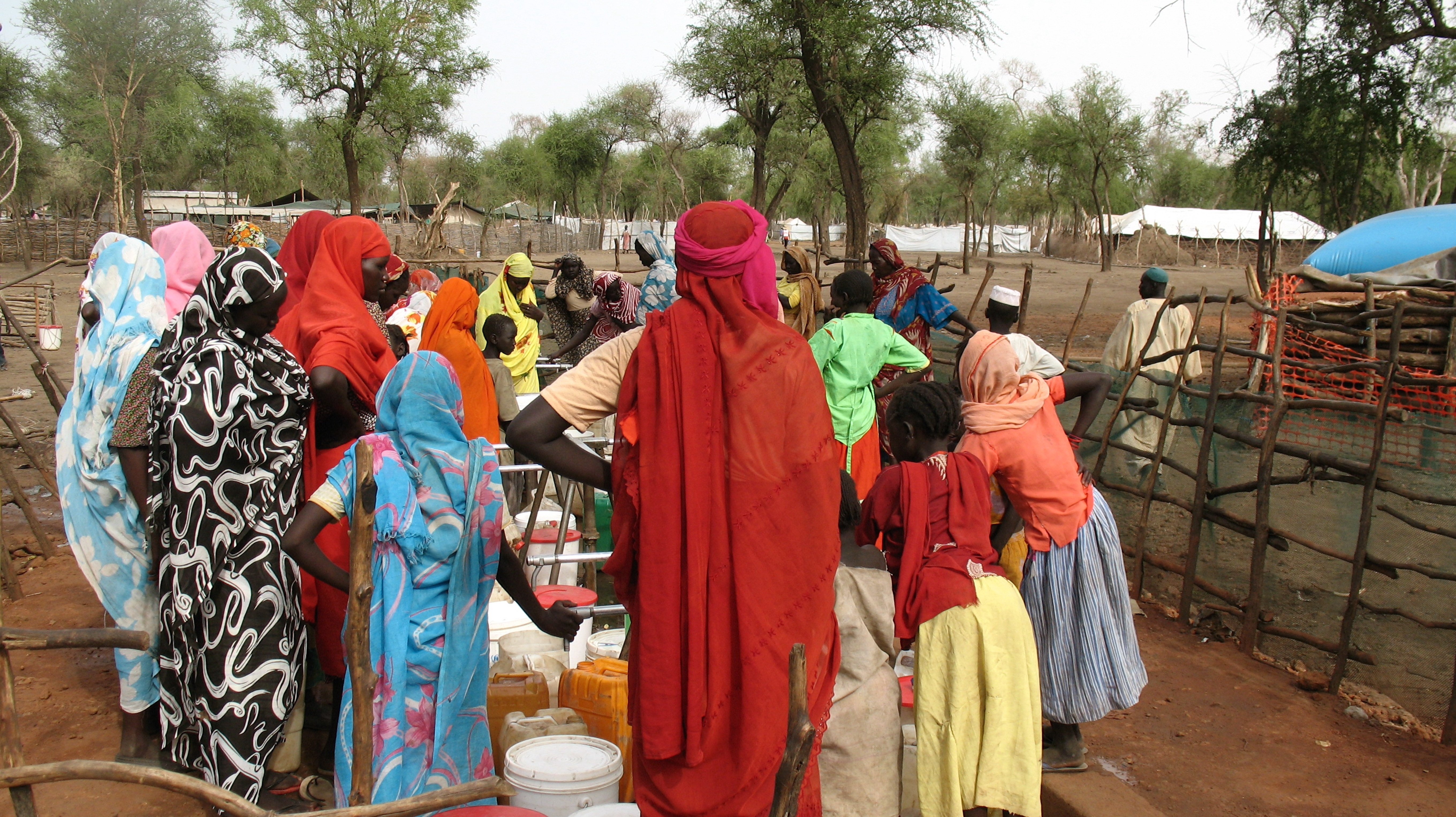 Communities in South Sudan collecting water
