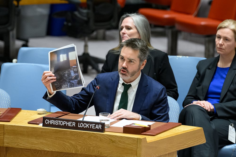 Christoper Lockyear at UNSC briefing on Gaza