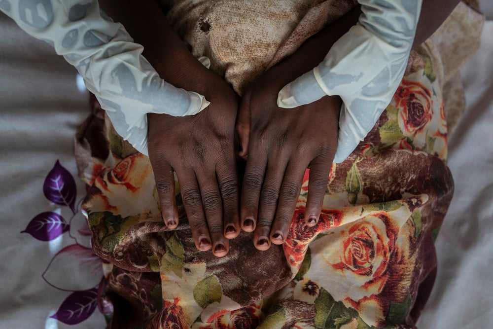 Sudanese refugees in Adre