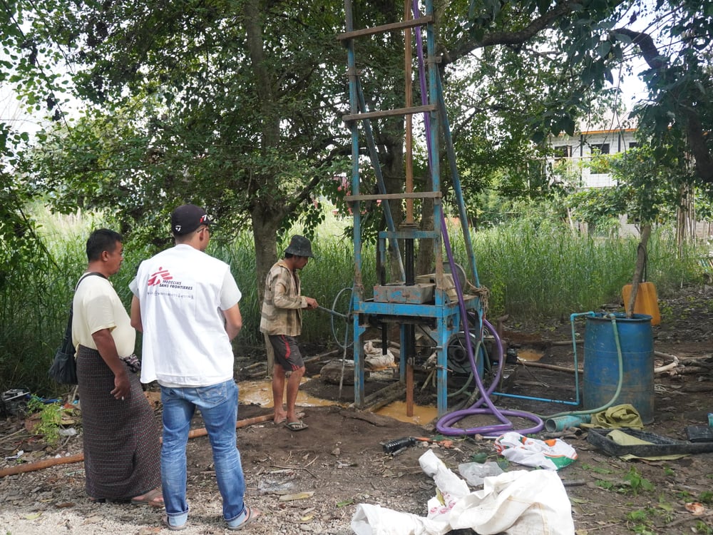 MSF collaborated with local stakeholders to drill boreholes