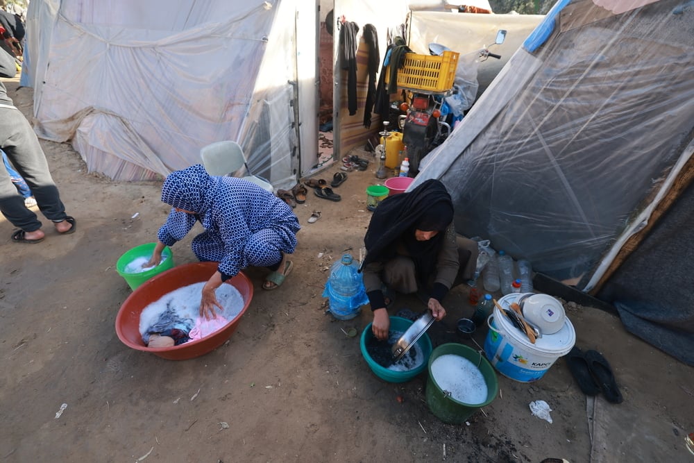Women washing clothes