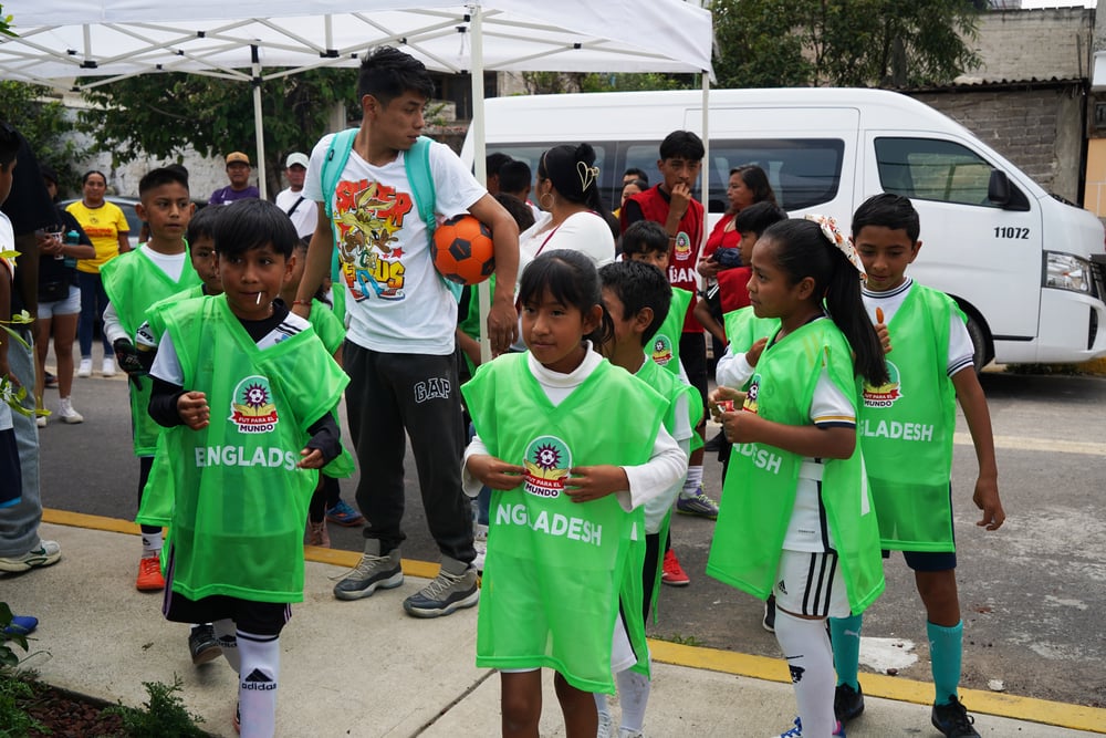 The group of children representing Bangladesh
