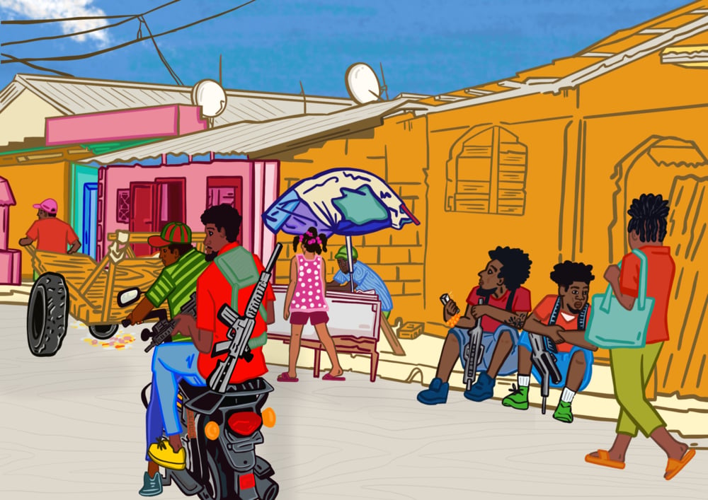 View of a street in Cité Soleil