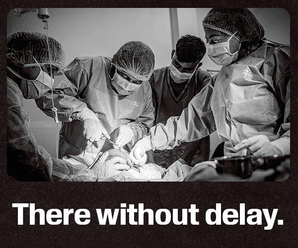 there without delay