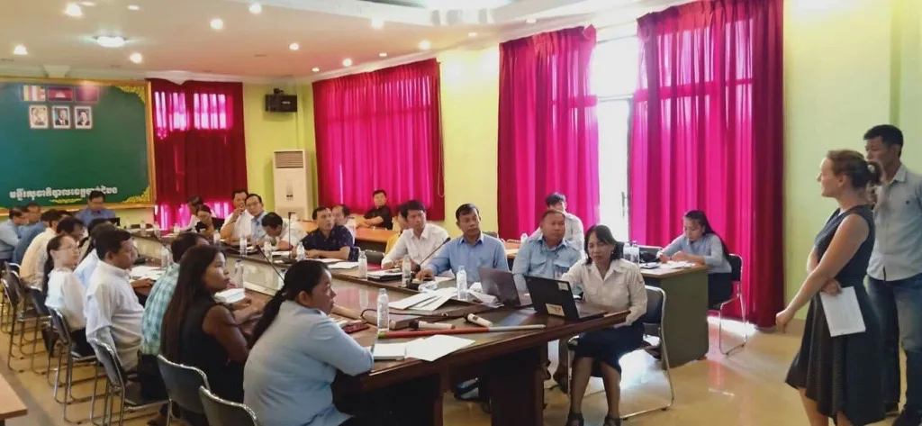 Jen presenting to the Ministry of Health in Cambodia.