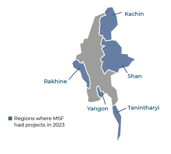 International Activity Report map of Myanmar
