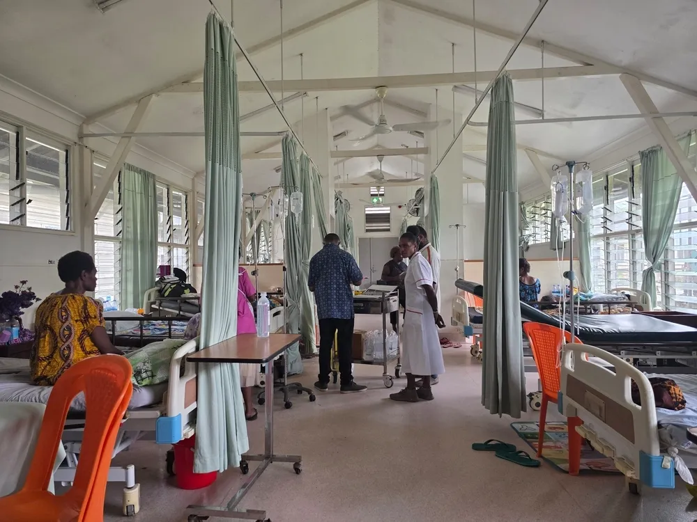 Inside the palliative care ward at ANGAU Memorial Provincial Hospital