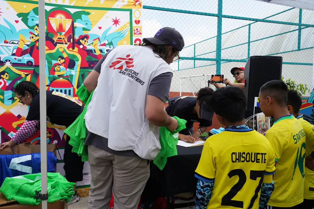 Boys and girls signed up for the tournament
