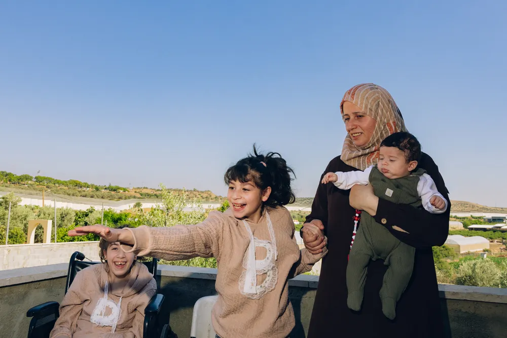 Rana with three of her children