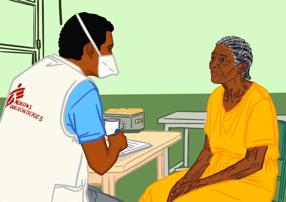 View of a consultation at an MSF facility in Port-au-Prince