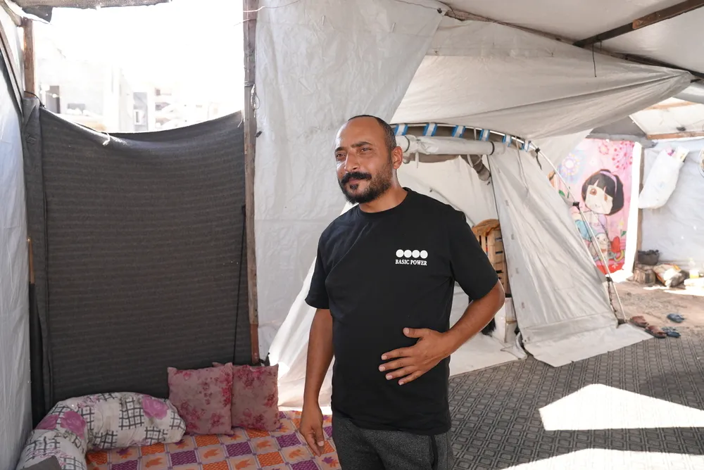 Ashraf in his tent