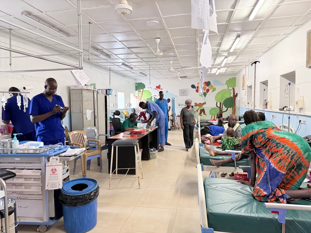 Inside the MSF-run paediatric intensive care unit at Aweil State Hospital
