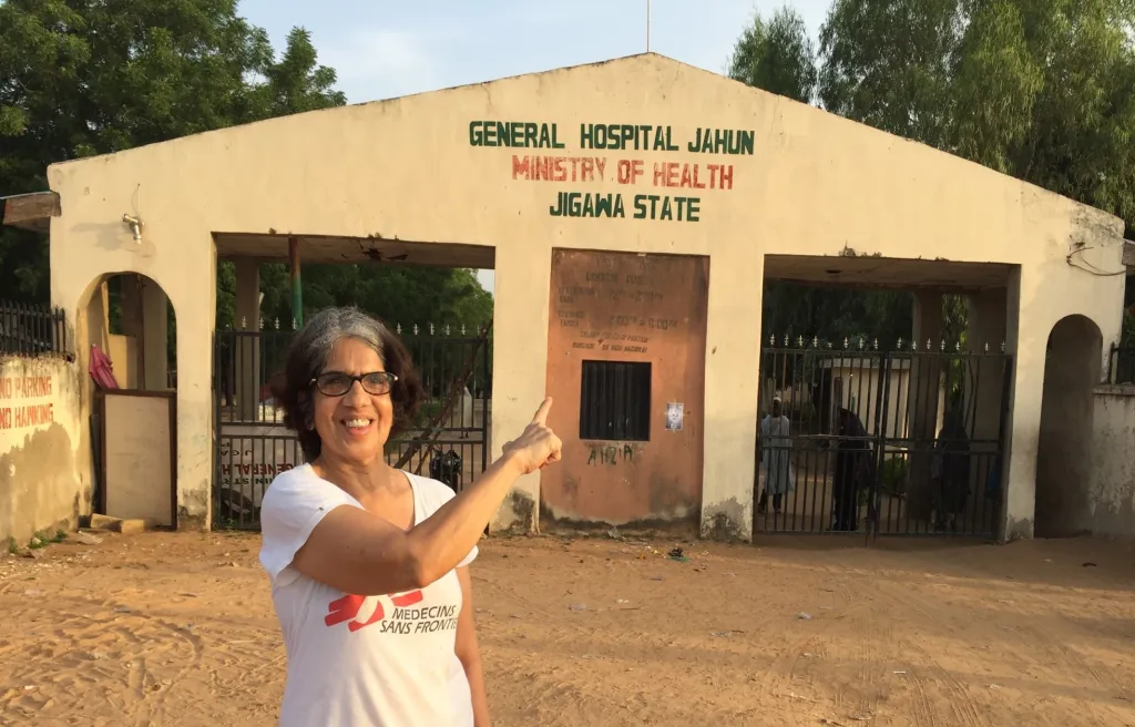 Shanti Hegde outside of the General Hospital Jahun in Jigawa State