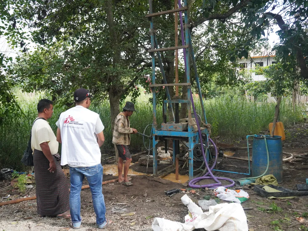 MSF collaborated with local stakeholders to drill boreholes