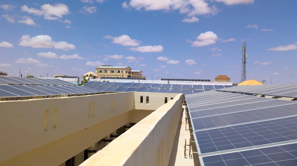 Solar panels above the wards at Mudug Regional Hospital