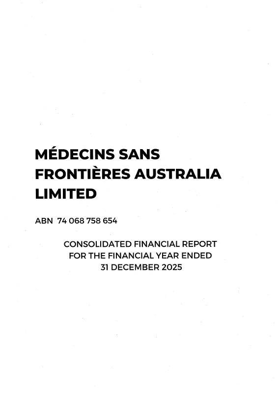 MSFA 2025 Financial report cover