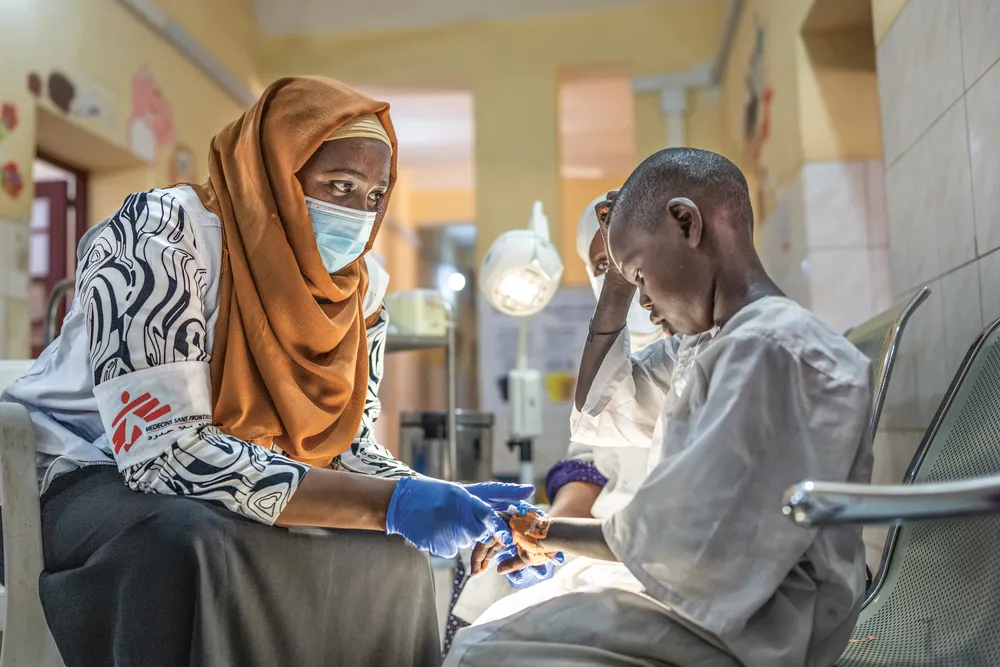 Young patient admitted to Nyala Teaching Hospital