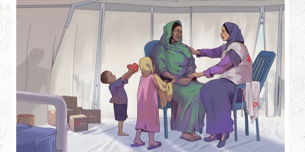 Illustration by Sudanese cartoonists from the Khartoon Magazine network
