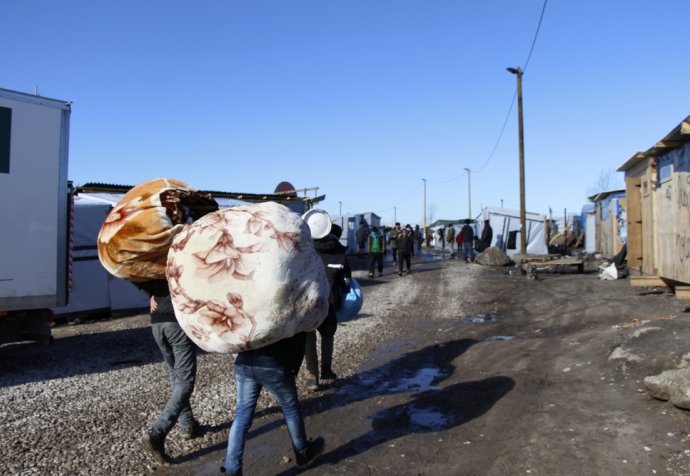 The refugees are being squeezed further north in Calais&#039; Jungle