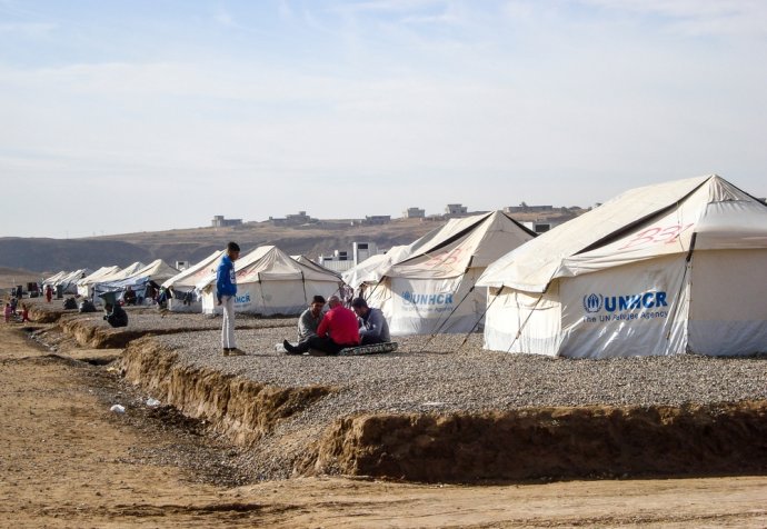 Displaced people from Mosul : Hassan Cham and Khazir 2 camps